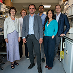 Group leaders from the Early Cancer Institute in the lab