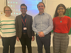 Dr Siddhartha Kar with biology teachers from Long Road 6th Form College