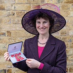 Professor Rebecca Fitzgerald receiving her OBE